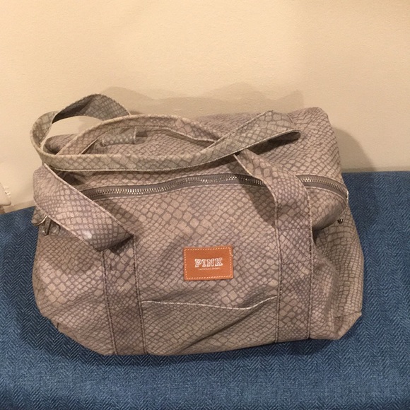 Pink canvas duffle bag - Picture 1 of 8